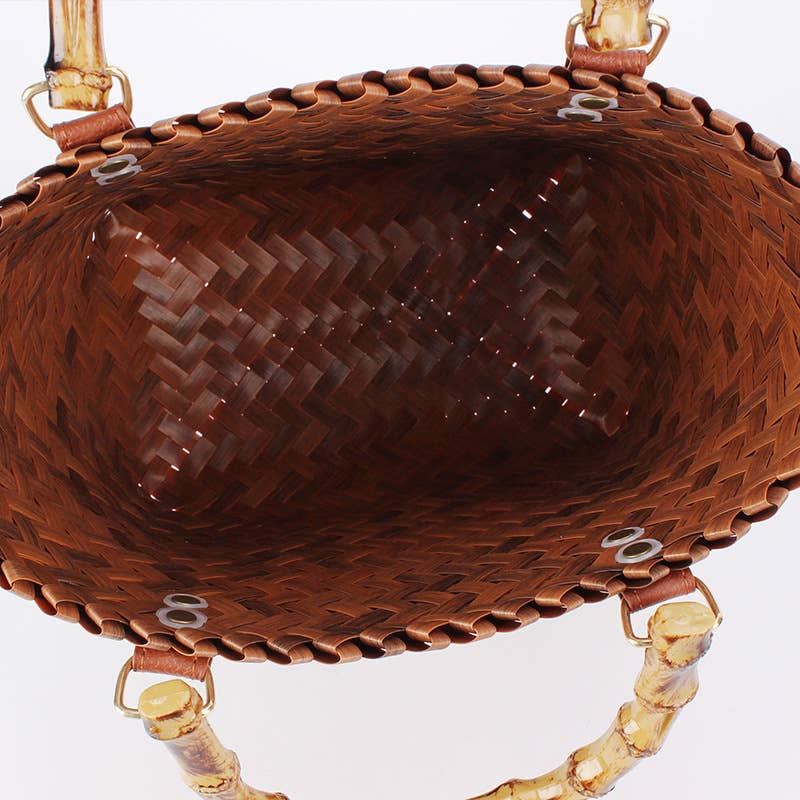 Woven Bamboo Tote - EmberLoom