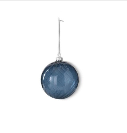 4 in. Dark Blue Glass Ornament - Chatsworth Boutique