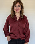 Lilah Bordeaux Blouse
