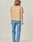 Smocked Tan Top