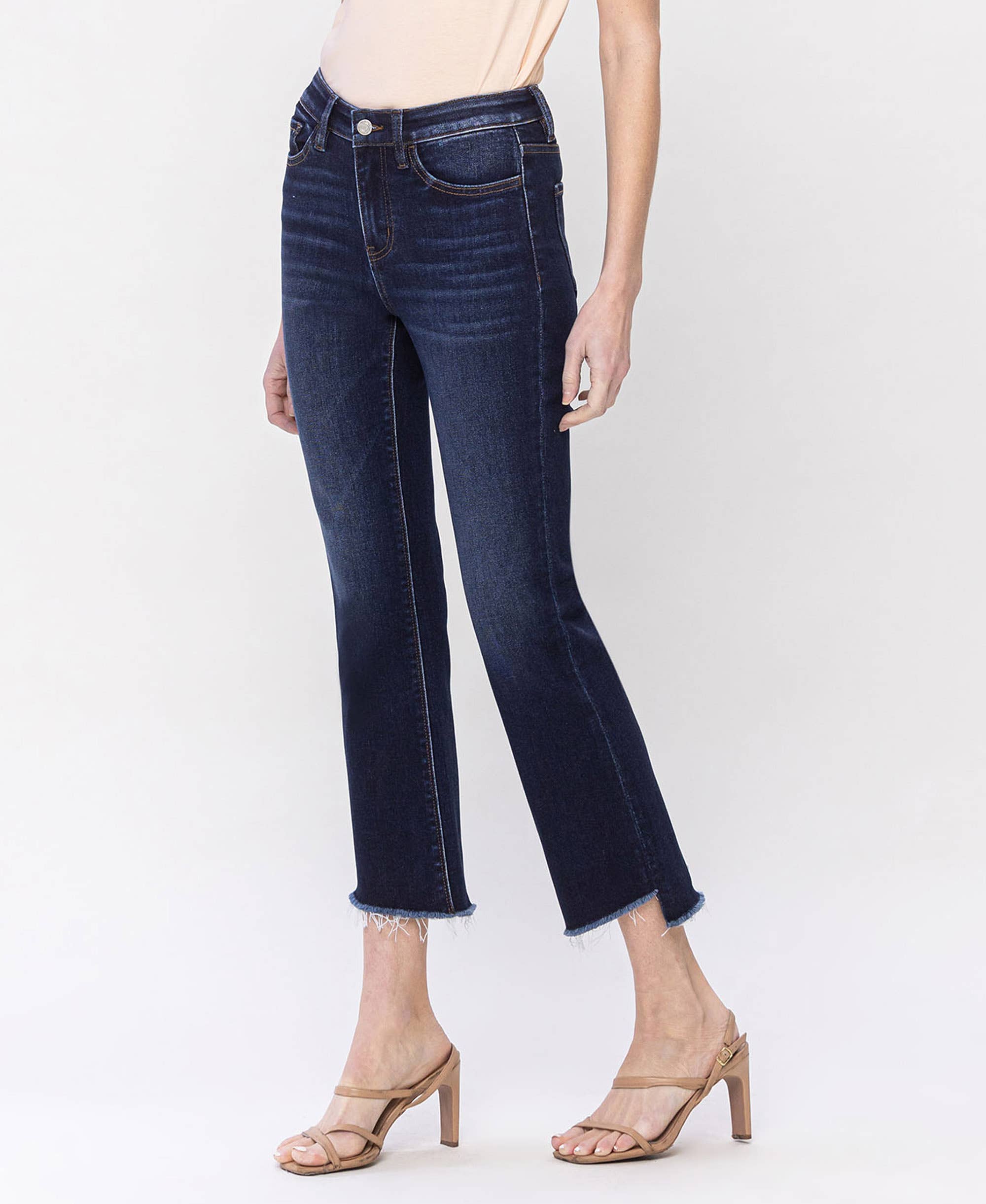 RAW STEP HEM CROP FLARE