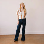 Vintage Stripe Palmer Top, Pocket Detail - Sunshine Tienda