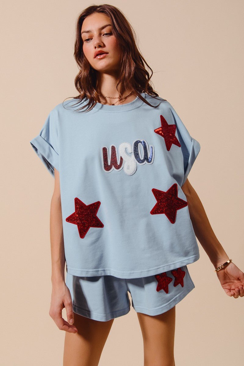4th of July Sequin Shorts - Chatsworth Boutique