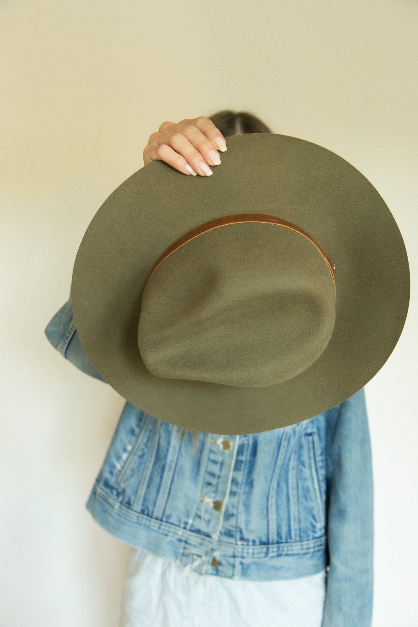 Lux Hat, Olive, Rivet Detail - Wyeth