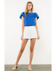 Ruffle Layered Flutter Sleeve Top
