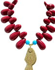 Lucky Fish Necklace Raspberry