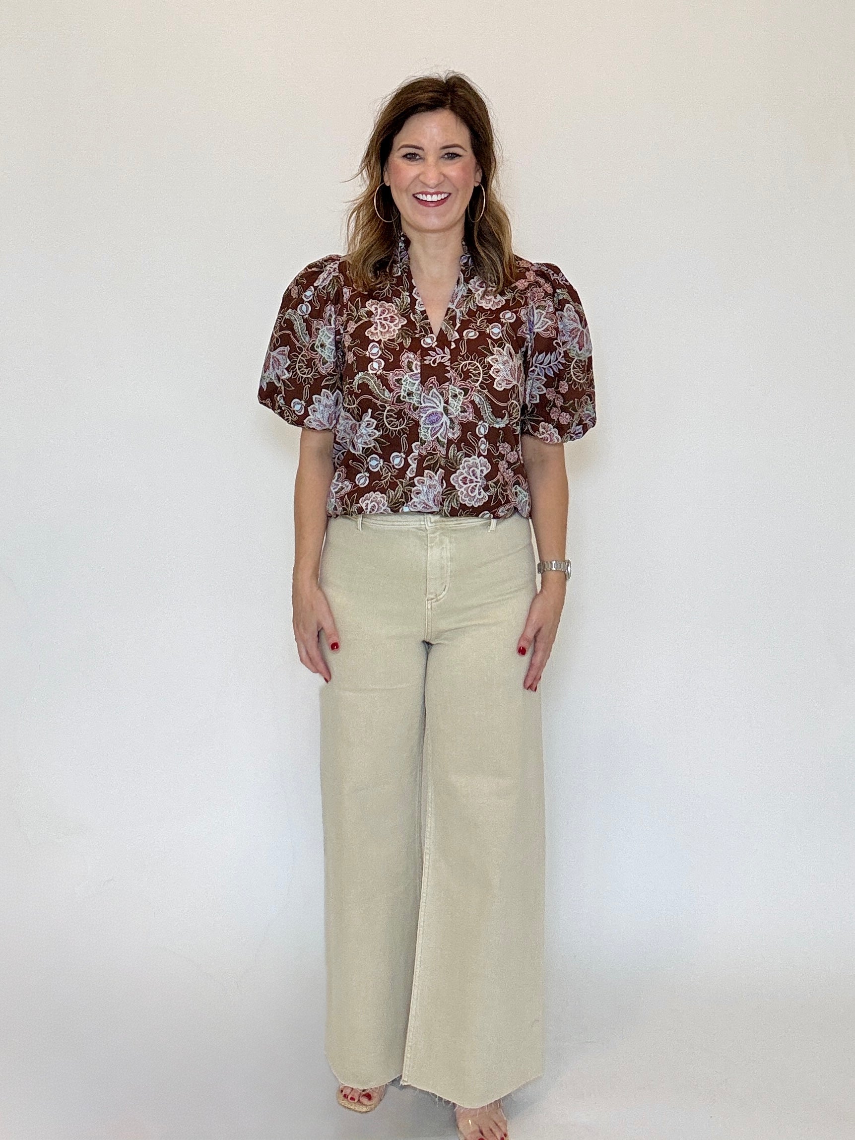Pipa Bubble Sleeve Top Rustic by Sugarlips, view 3