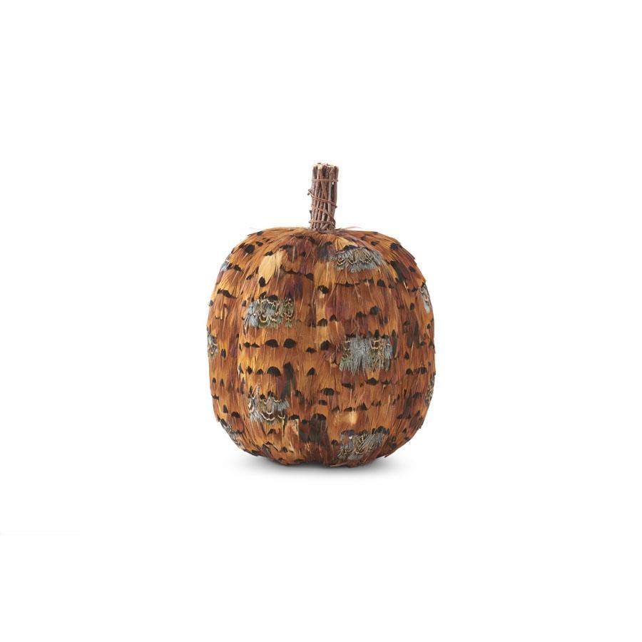 6.5 in. Orange/Brown Pumpkin - Chatsworth Boutique