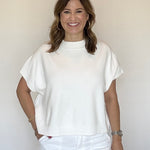 Solid Sweater Vest Blouse Ivory - PINCH