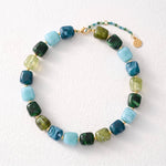 Chunky Square Bead Necklace Earth by Cape Diablo - Chatsworth Boutique, Fairhope Alabama