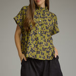 Cheetah Print Blouse Olive - Chatsworth Boutique