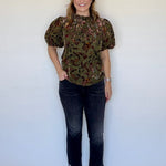 Velvet Puff Sleeve Blouse, Detail - THML