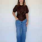 Animal Printed Twisted Blouse, Detail - THML