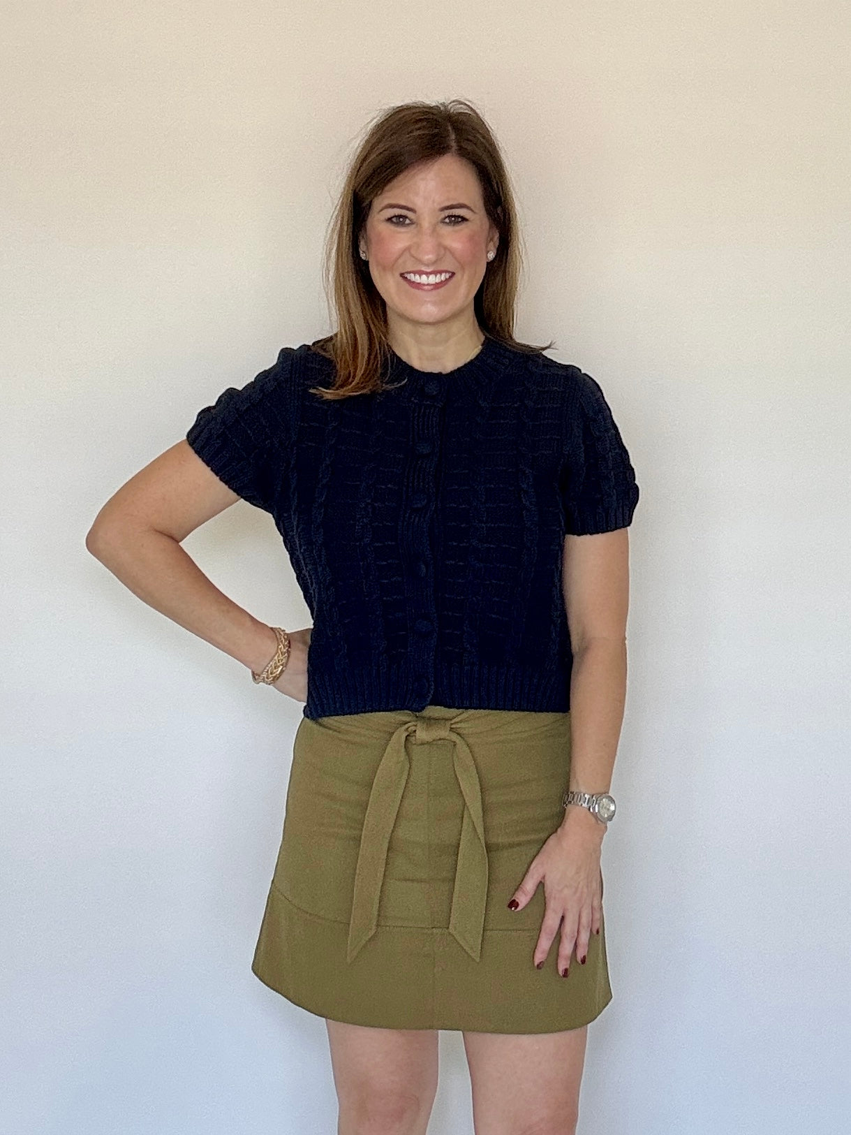 Melanie Top, Navy, Detail - LaRoque