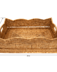 Rattan™ Scallop Collection Rectangular Basket