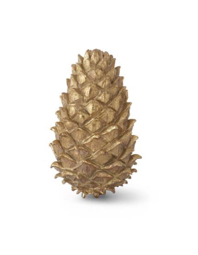 8 in. Gold Resin Pinecone - Chatsworth Boutique