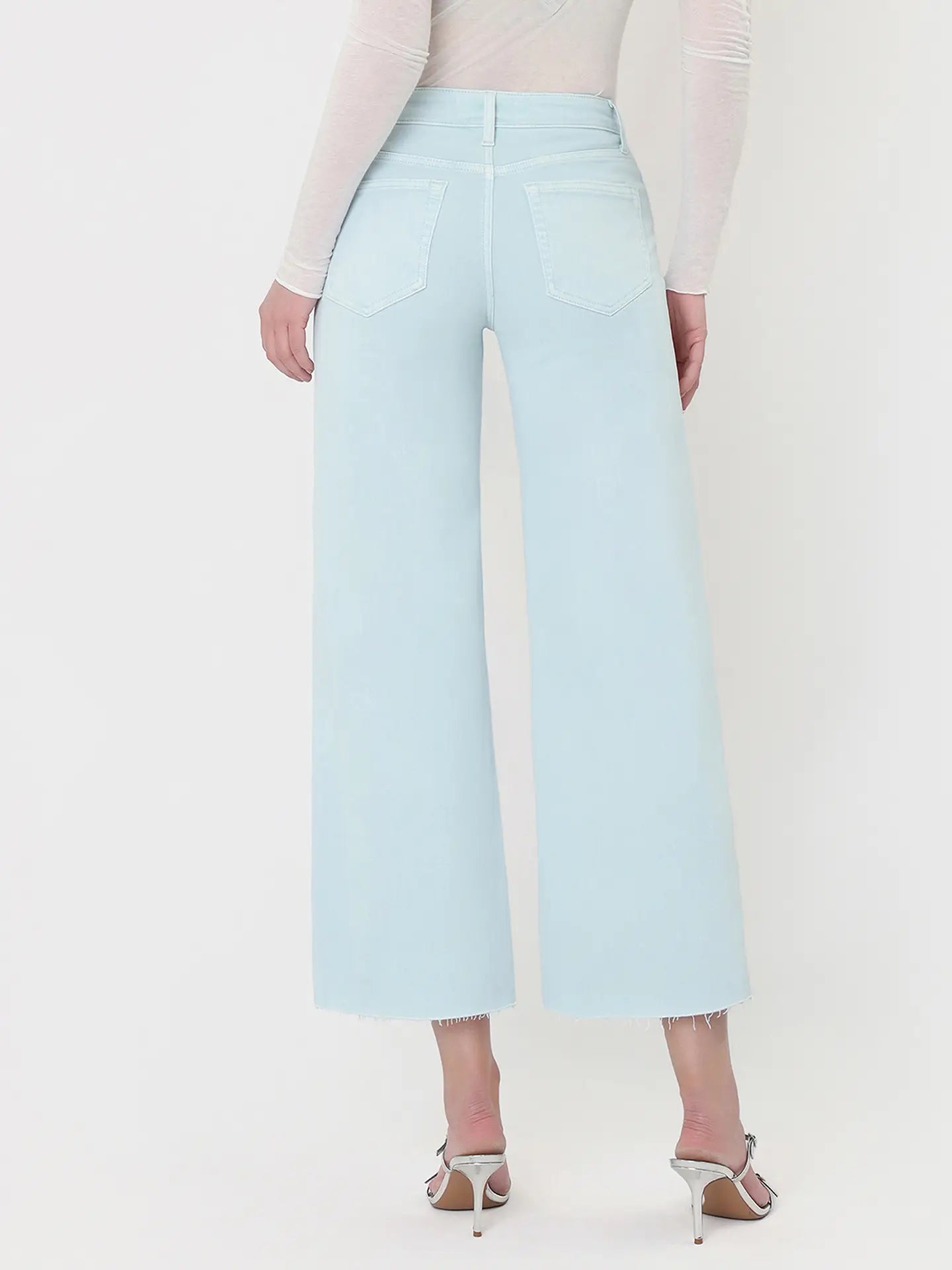 Lt. Blue Wide Leg Crop