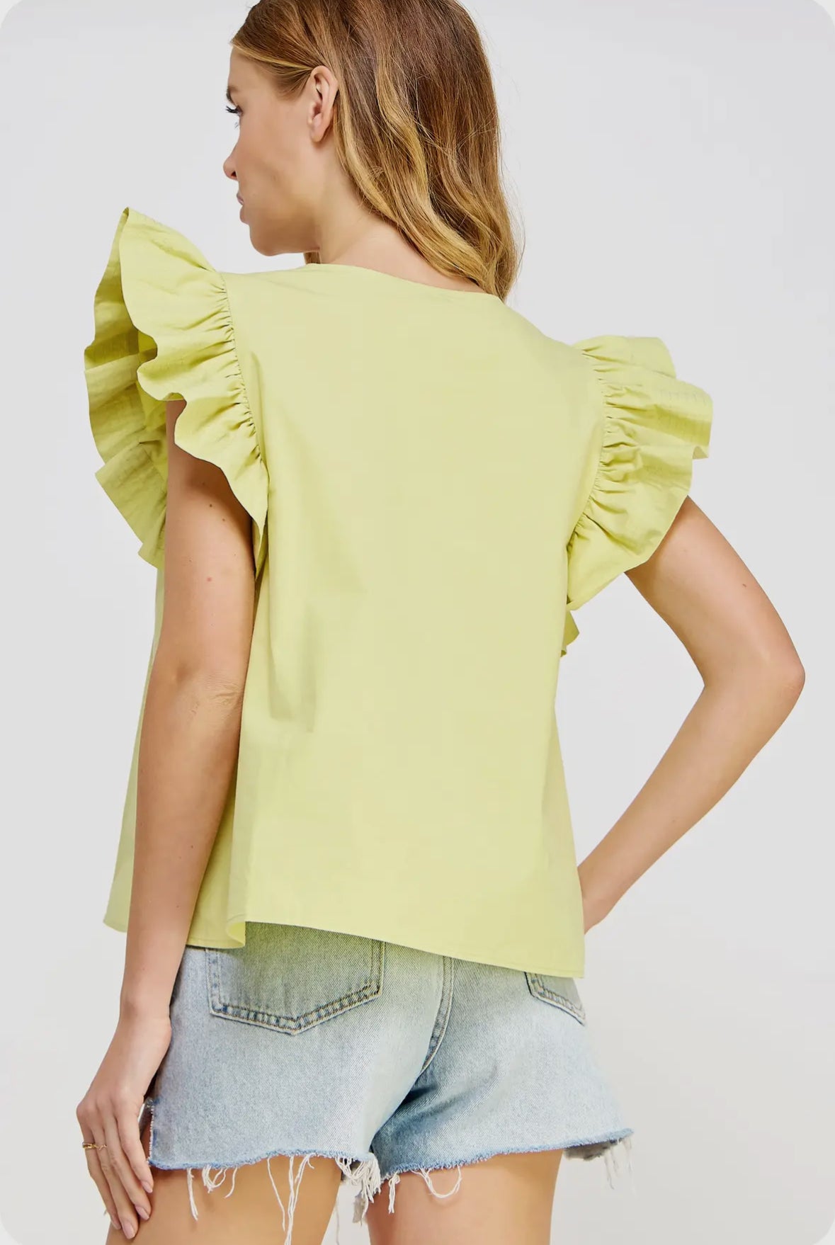 Flutter Sleeve Blousy Tunic
