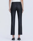Coated Black High Rise Slim Straight