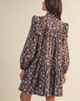 Brown Floral Dress