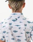 Youth Perf Button Up - Lake Weekend