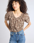 Naomi Blouse Cocoa Floral