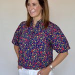 Front view of the Strahley Top in Ditsy Floral by LaRoque, from Chatsworth Boutique.