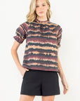 Tie Dye Blouse Wine