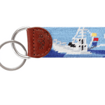 Charter Boat Embroidered Key Fob - Chatsworth Boutique