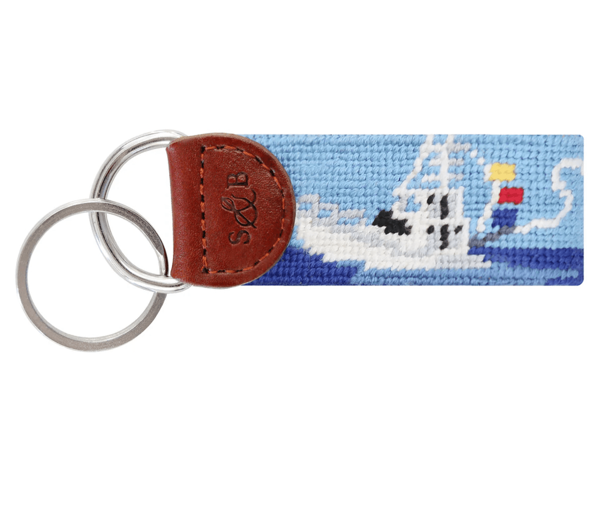 Charter Boat Embroidered Key Fob - Chatsworth Boutique