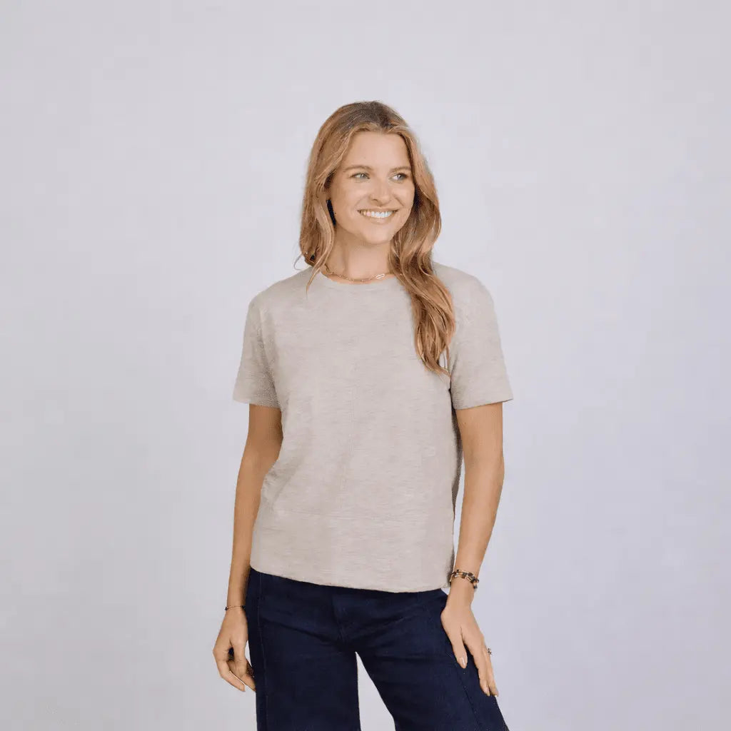 Celia Perfect Length Tee S/S Taupe