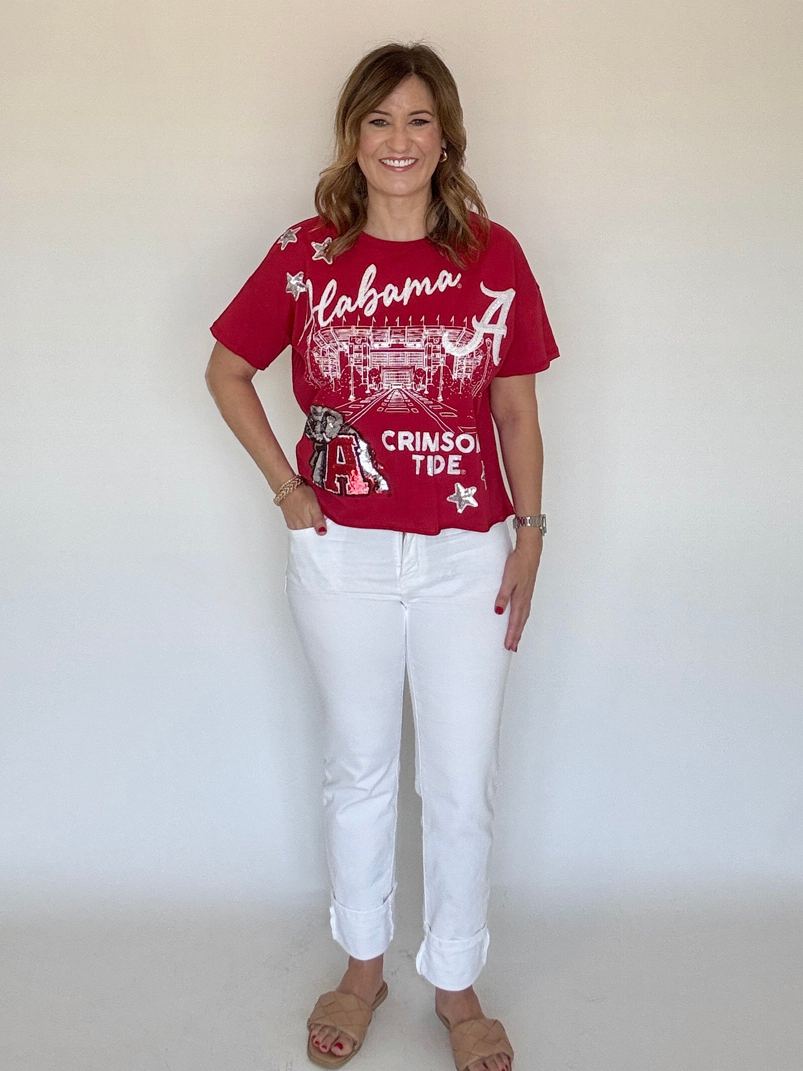Alabama 4th Quarter Sequin Tee