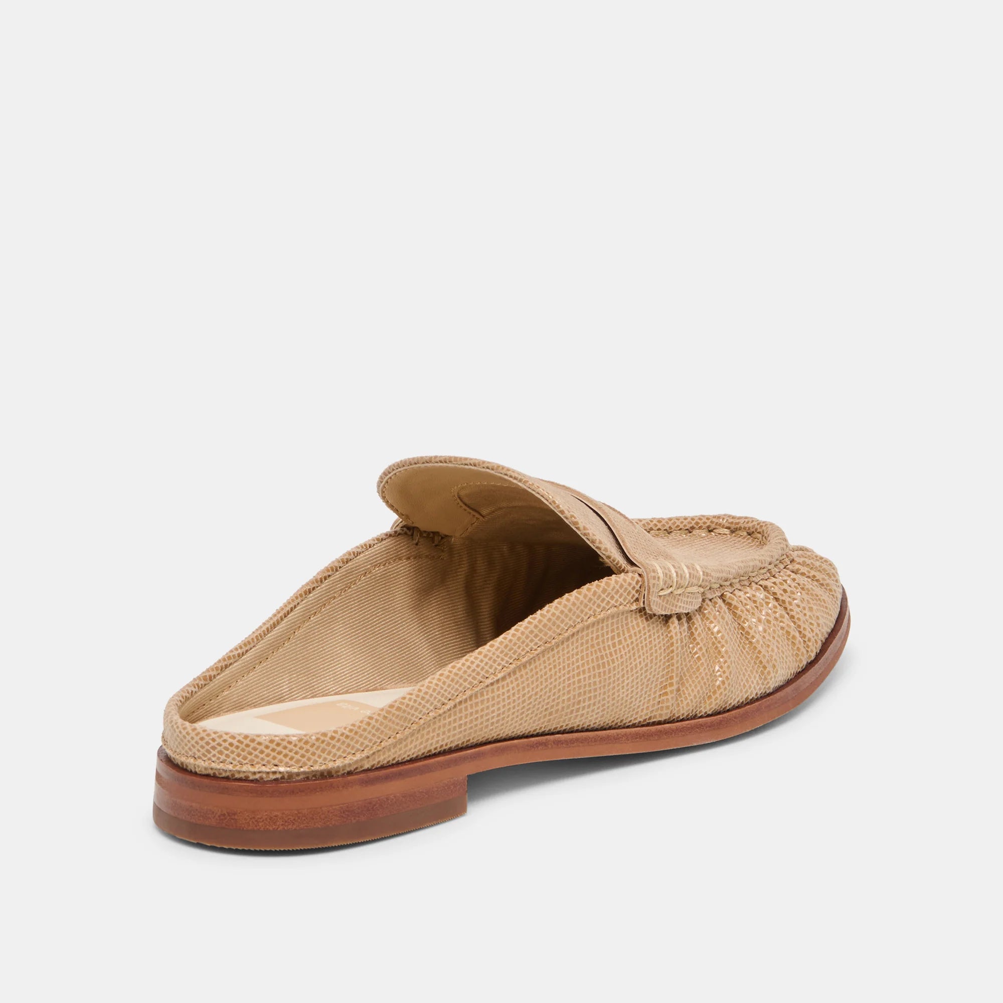 Betzy Mule Latte Embossed Suede - Dolce Vita
