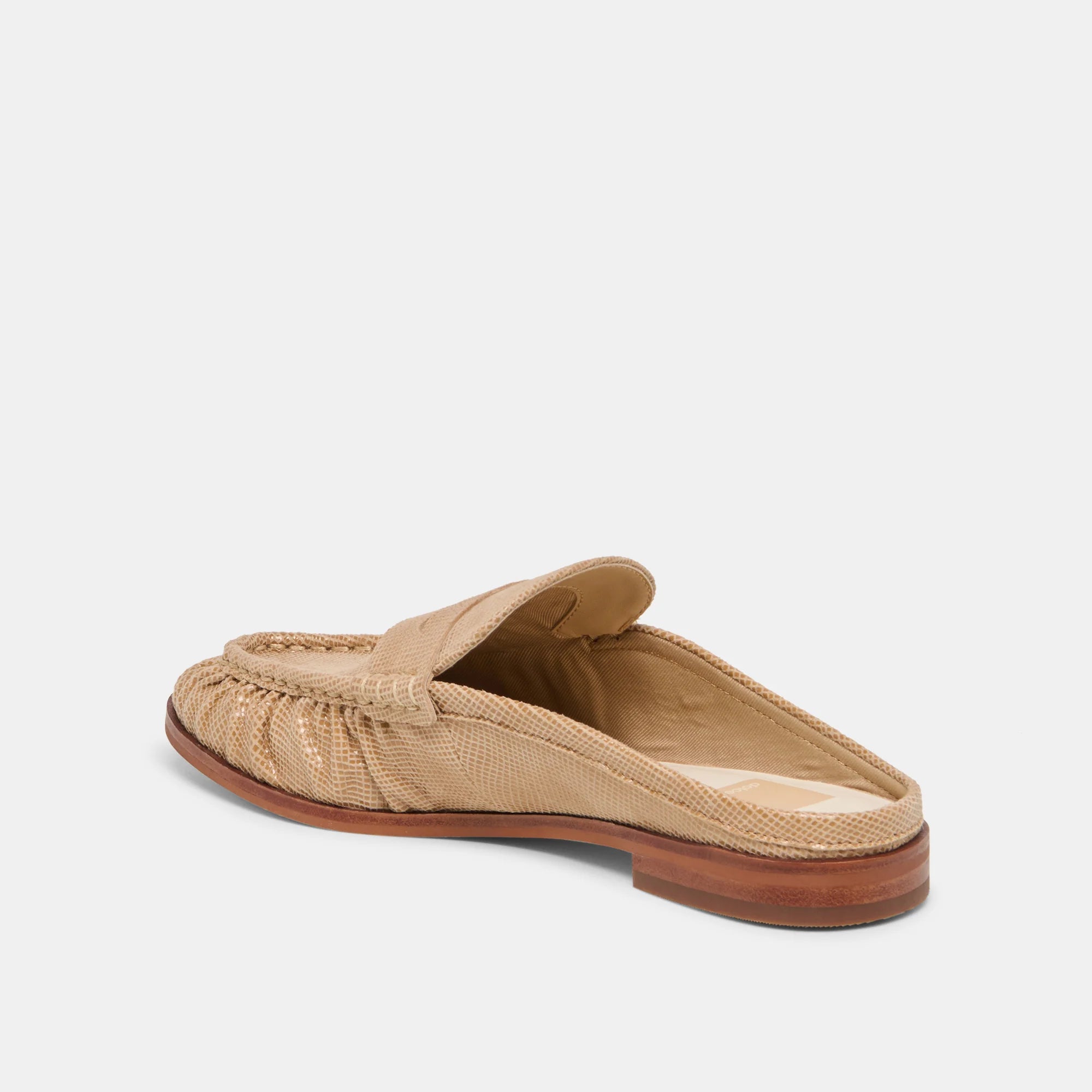 Betzy Mule Latte Embossed Suede - Dolce Vita