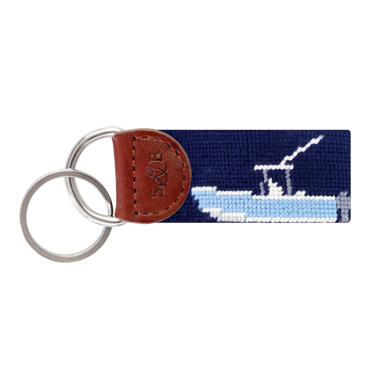 Deep Sea  Boat Embroidered Key Fob - Chatsworth Boutique