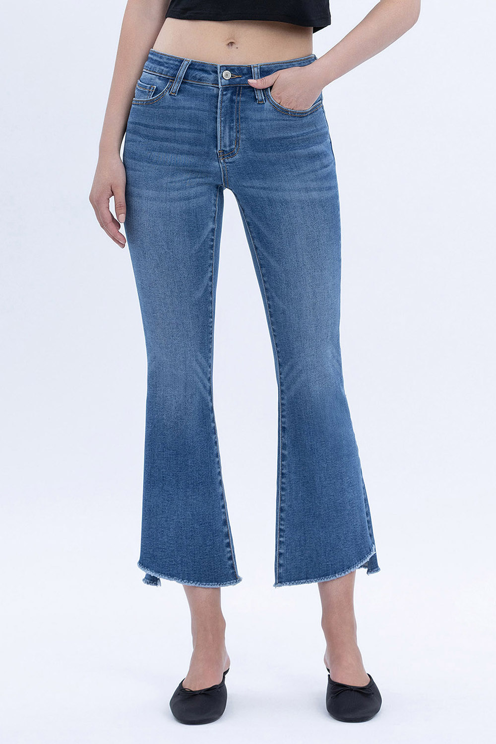 Mid Rise Crop Flare