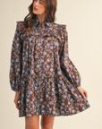 Brown Floral Dress