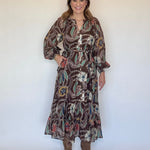 Flower Print Dress, Detail - THML