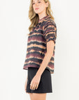 Tie Dye Blouse Wine