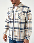 Plaid Flannel Shirt Khaki