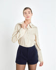 Accent Collar Poplin Dress Shirt