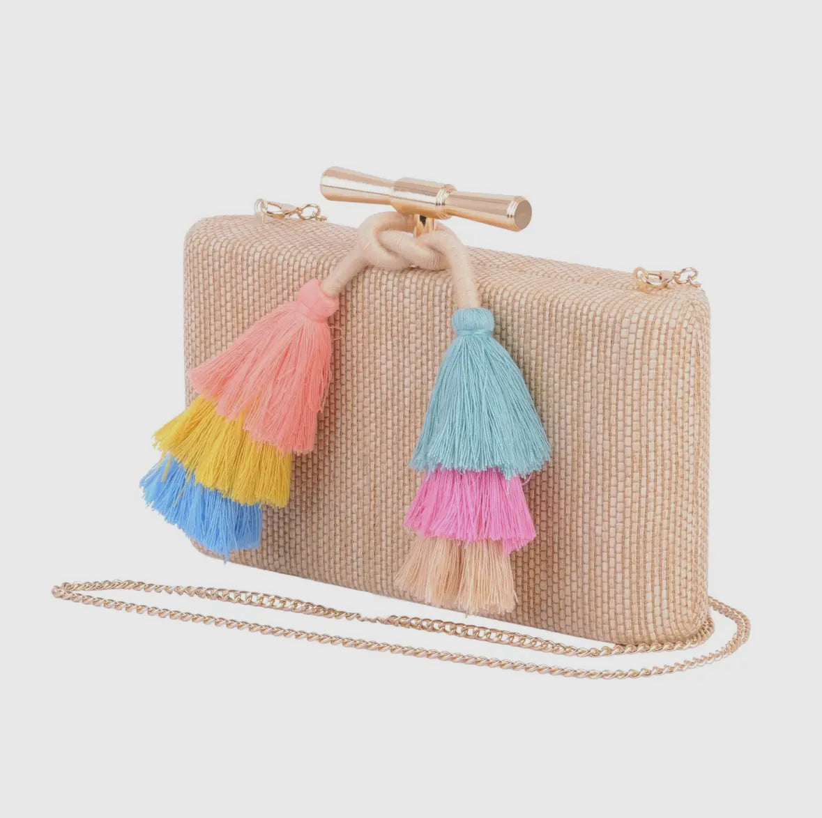 Straw Handbag w/ Tassles