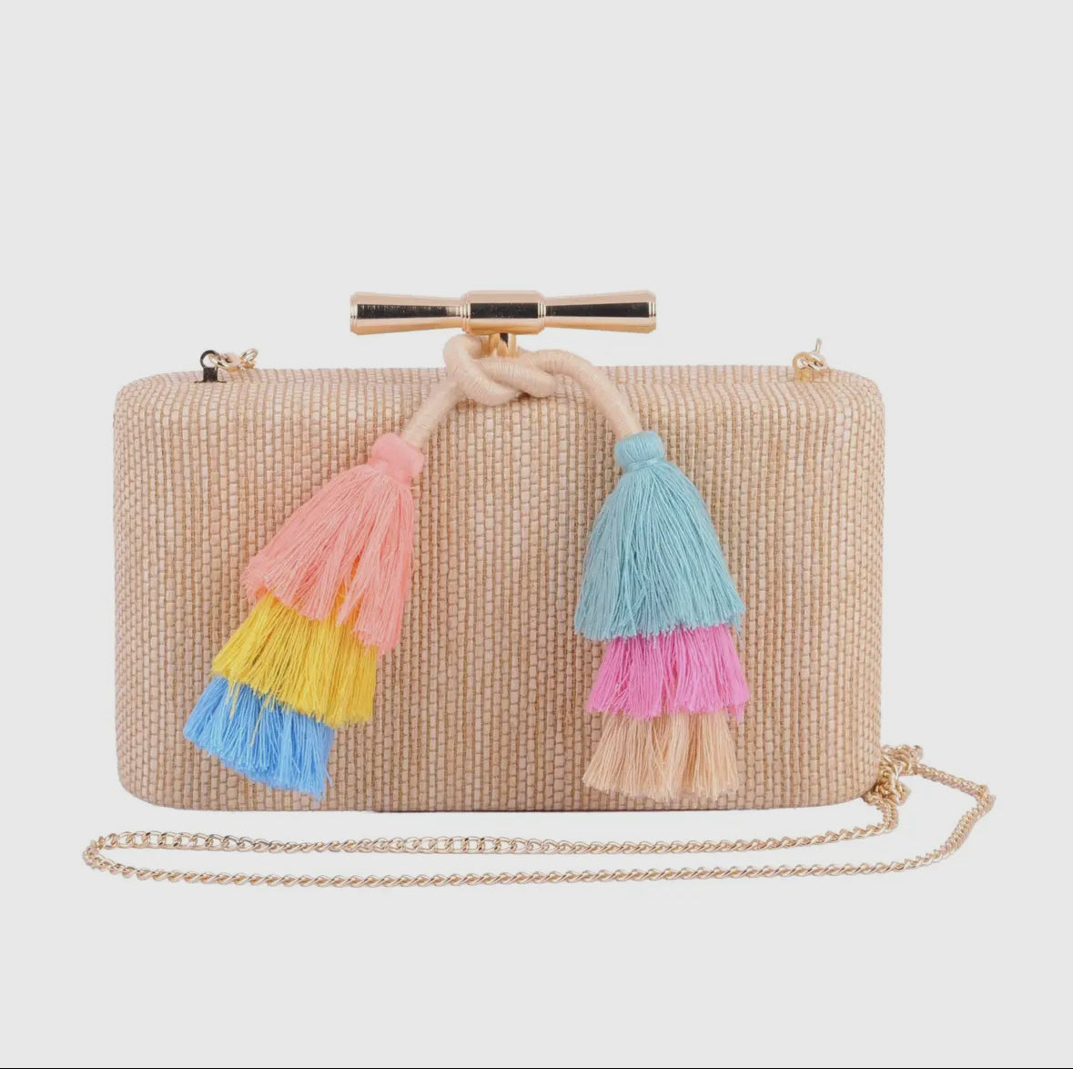 Straw Handbag w/ Tassles