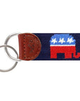 GOP Elephant Embroidered Key Fob - Chatsworth Boutique