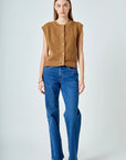 Gold Button Sweater Vest