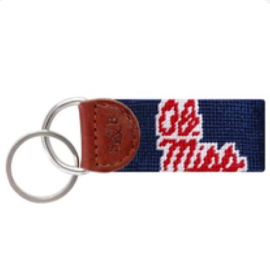 Ole Miss Embroidered Key Fob - Chatsworth Boutique