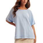 Oversized Terry Cloth Tee lt blue