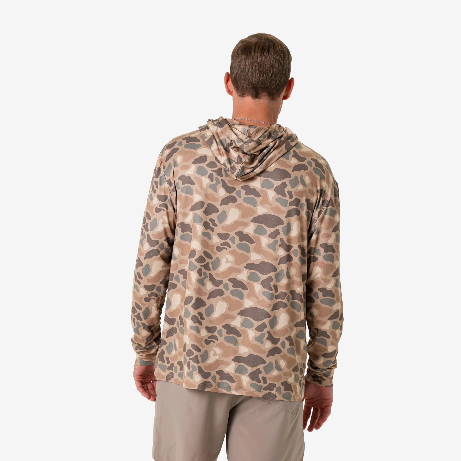 Perf. Hoodie, Pintail Camo, Back View - Burlebo