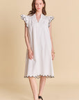 Scallop Midi Dress