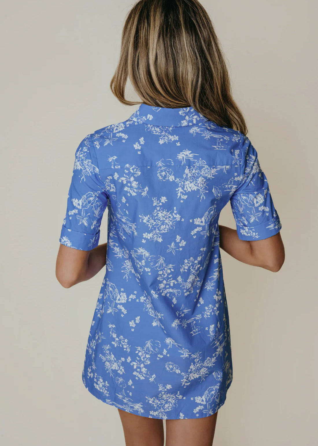 Demi Dress in Coastal Toile